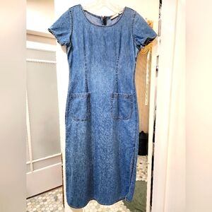 Vintage Liz Claiborne Blue Jean Dress 10P